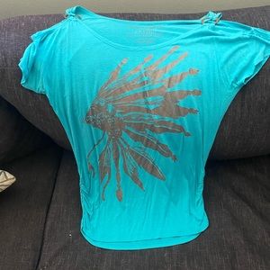 Cowgirl stuff cold shoulder top